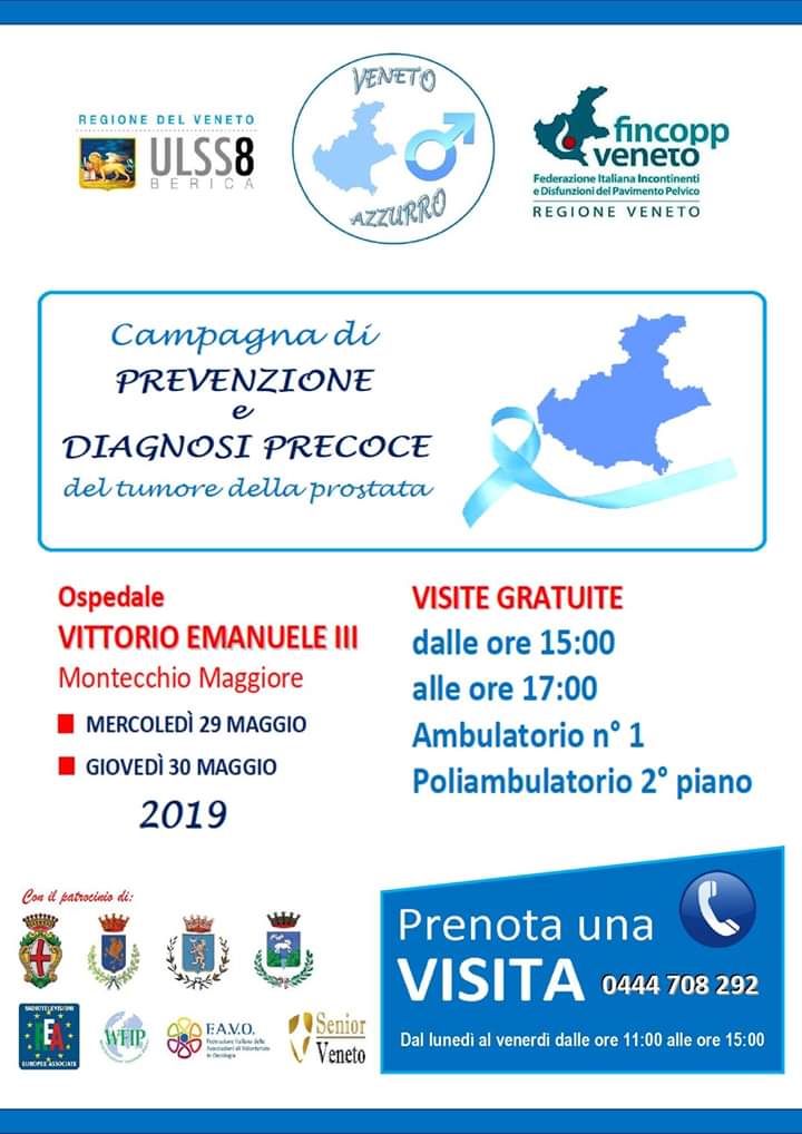 Scopri di più sull'articolo Fincopp Veneto in campo contro la prostata: visite gratuite il 29 e 30.5 a Montecchio Maggiore